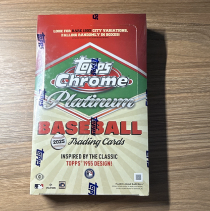 2025 Topps Chrome Platinum Baseball Hobby Box Factory Sealed | MLB Trading Cards, Sports Card Hobby Box, Refractor Autograph Pack